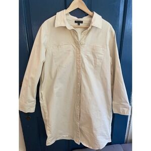 Universal Standard Oversized Women's Button Down‎ Long Sleeve Shirt Dress S